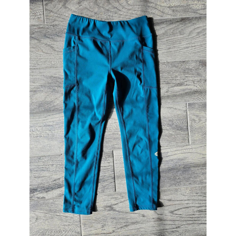 Girls Reebok workout pants size medium 7/8 teal